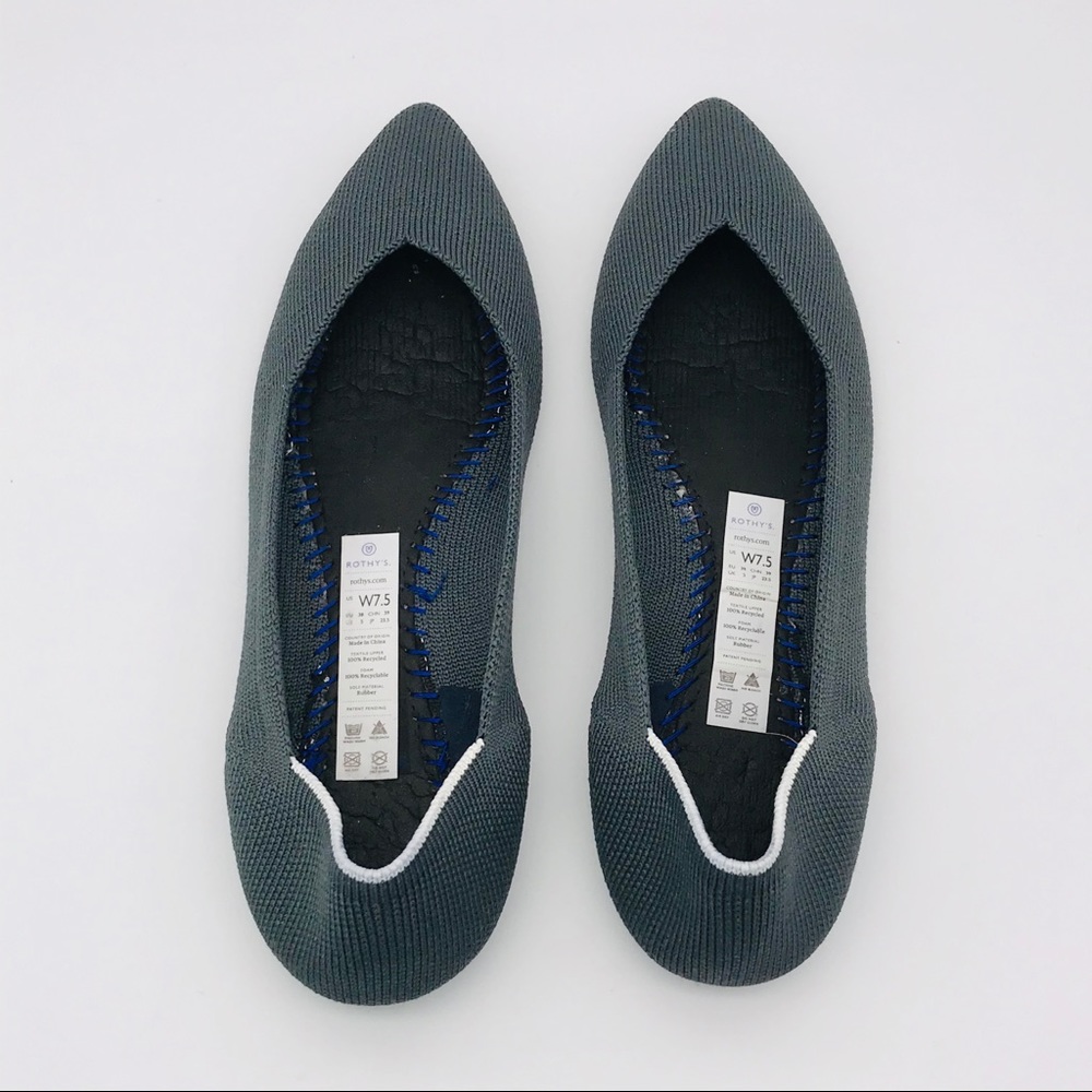 Rothy’s The Point Pointed Flats Euc - Solid Gray … - image 8